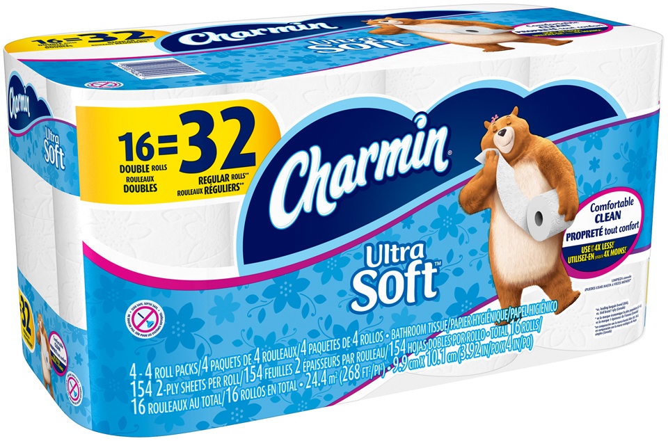 slide 1 of 1, Charmin Ultra Soft Big Roll Bath Tissue, 16 ct