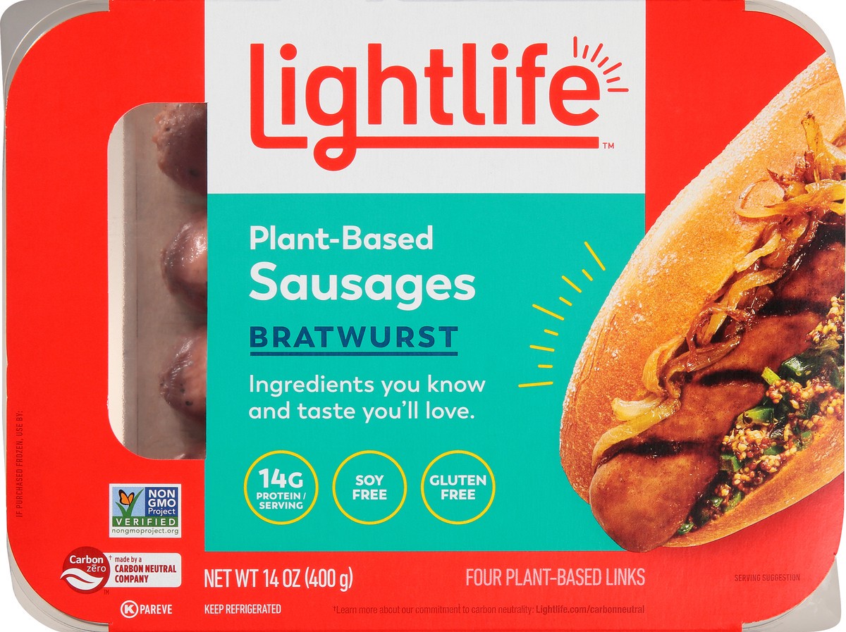 slide 1 of 9, Lightlife Sausages, 4 ct