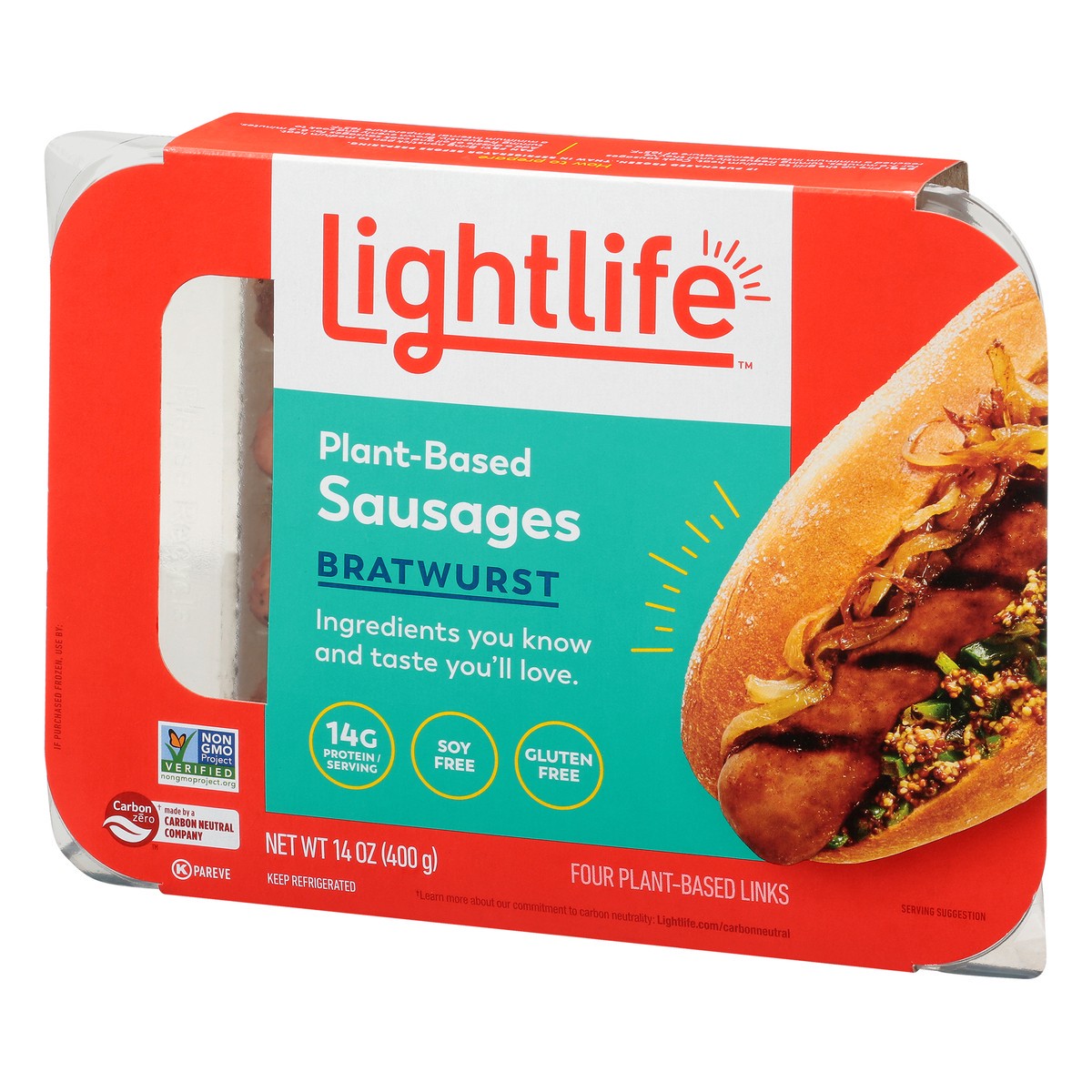 slide 7 of 9, Lightlife Sausages, 4 ct