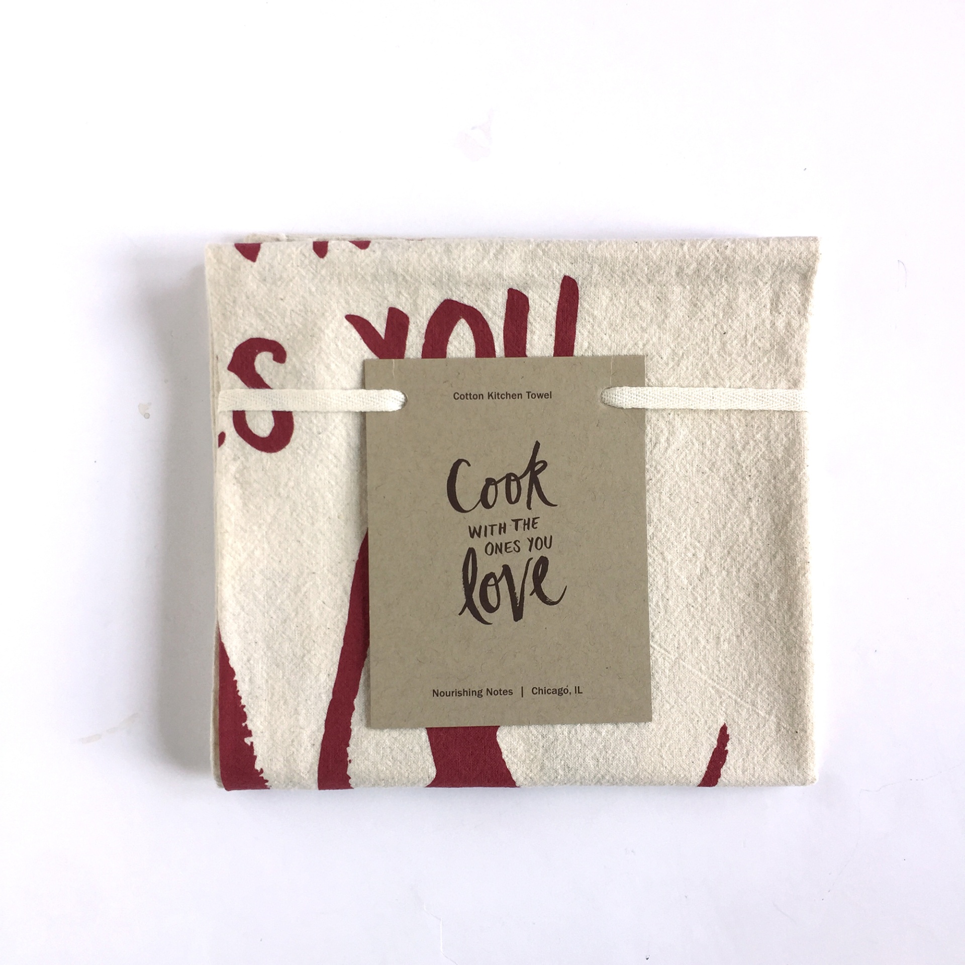 slide 1 of 1, Nourishing Notes Cook with the Ones You Love Kitchen Towel, 1 ct