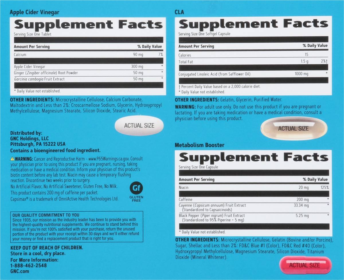 slide 9 of 10, GNC Total Lean 4-in-1 Weight Management Vitapak Program 30 Packs, 30 ct