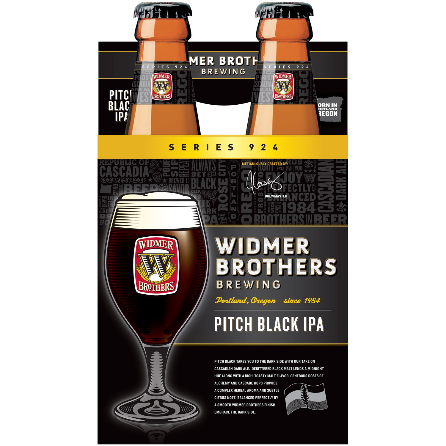 slide 1 of 4, Widmer Brothers Brewing Widmer Pitch Black Ipa, 4 ct; 12 oz