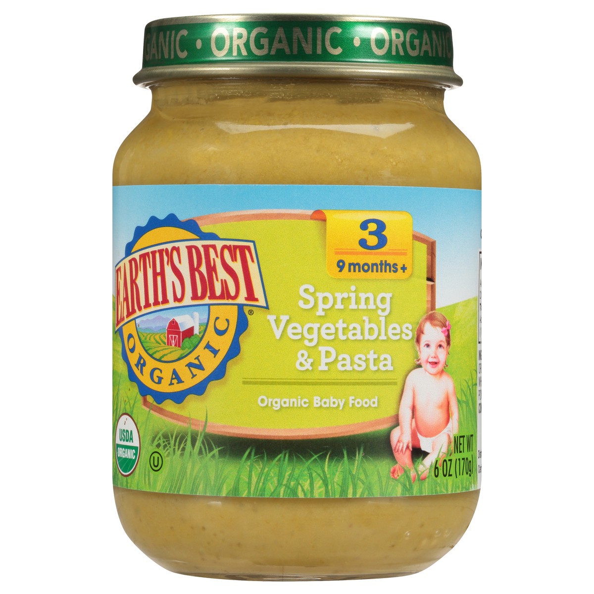 slide 1 of 10, Earth's Best Earths Best Spring Vegetable Pasta Organic Baby Food, 6 oz