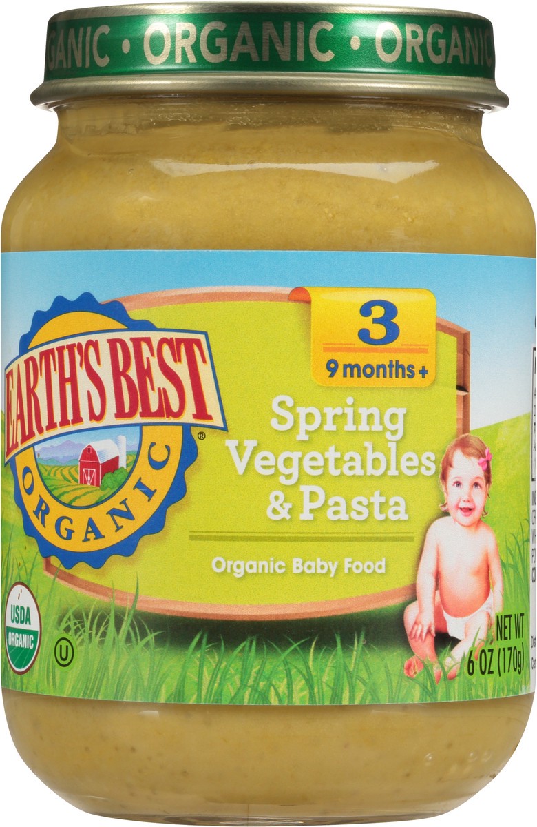 slide 5 of 10, Earth's Best Earths Best Spring Vegetable Pasta Organic Baby Food, 6 oz