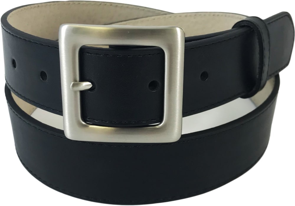 slide 1 of 1, Men's Jeans Belt - Black/Silver, m