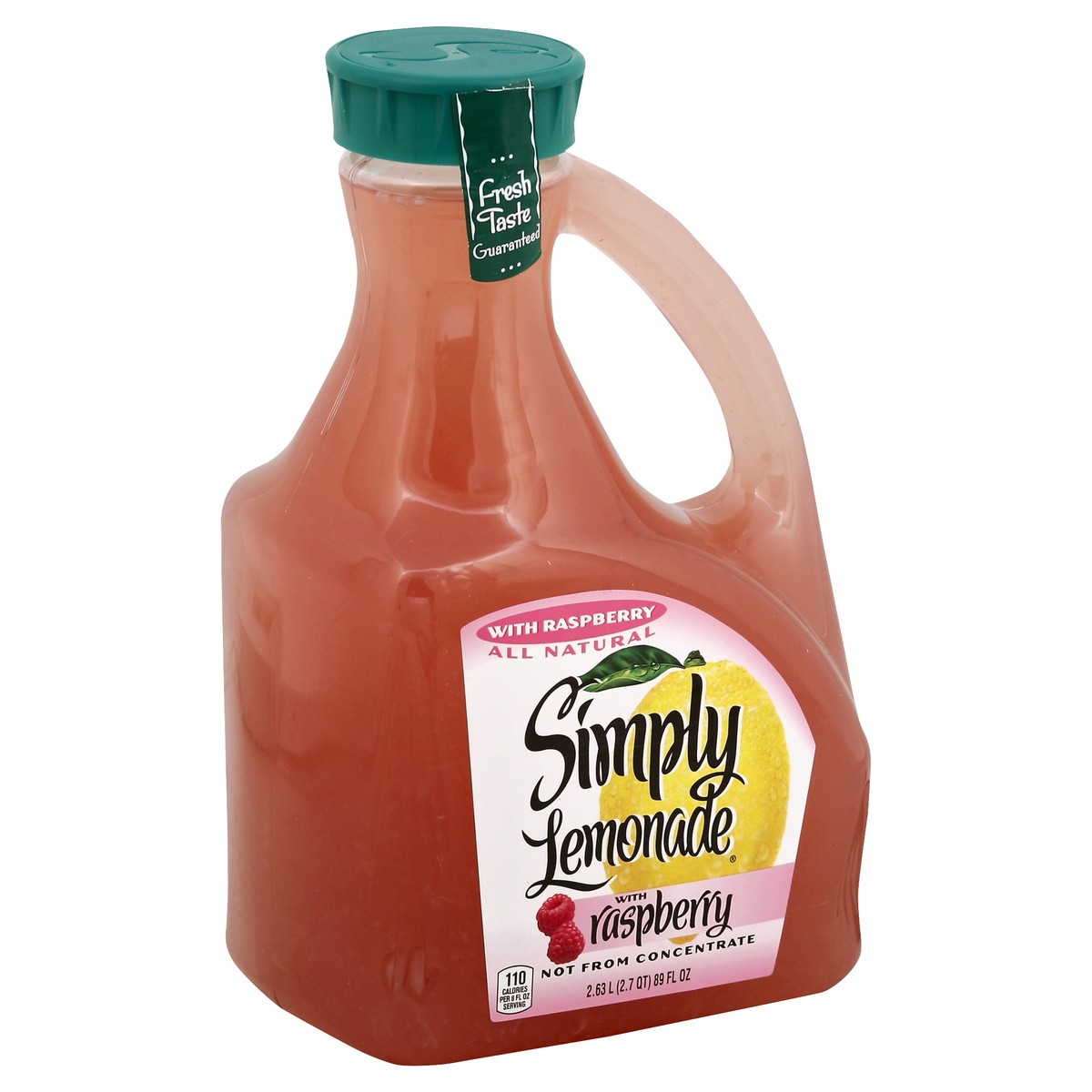 slide 1 of 21, Simply Lemonade w/ Raspberry Bottle, 2.63 Liters, 89 fl oz