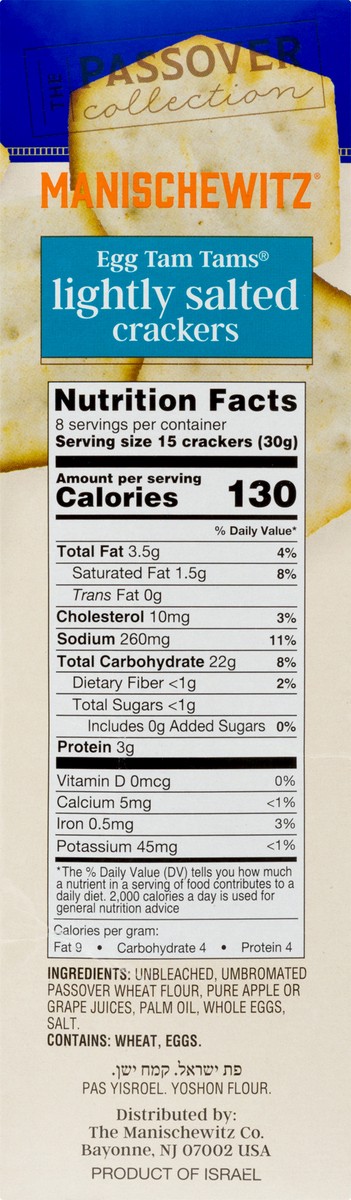 slide 9 of 13, Manischewitz Original Tamtam Crackers, 8 oz