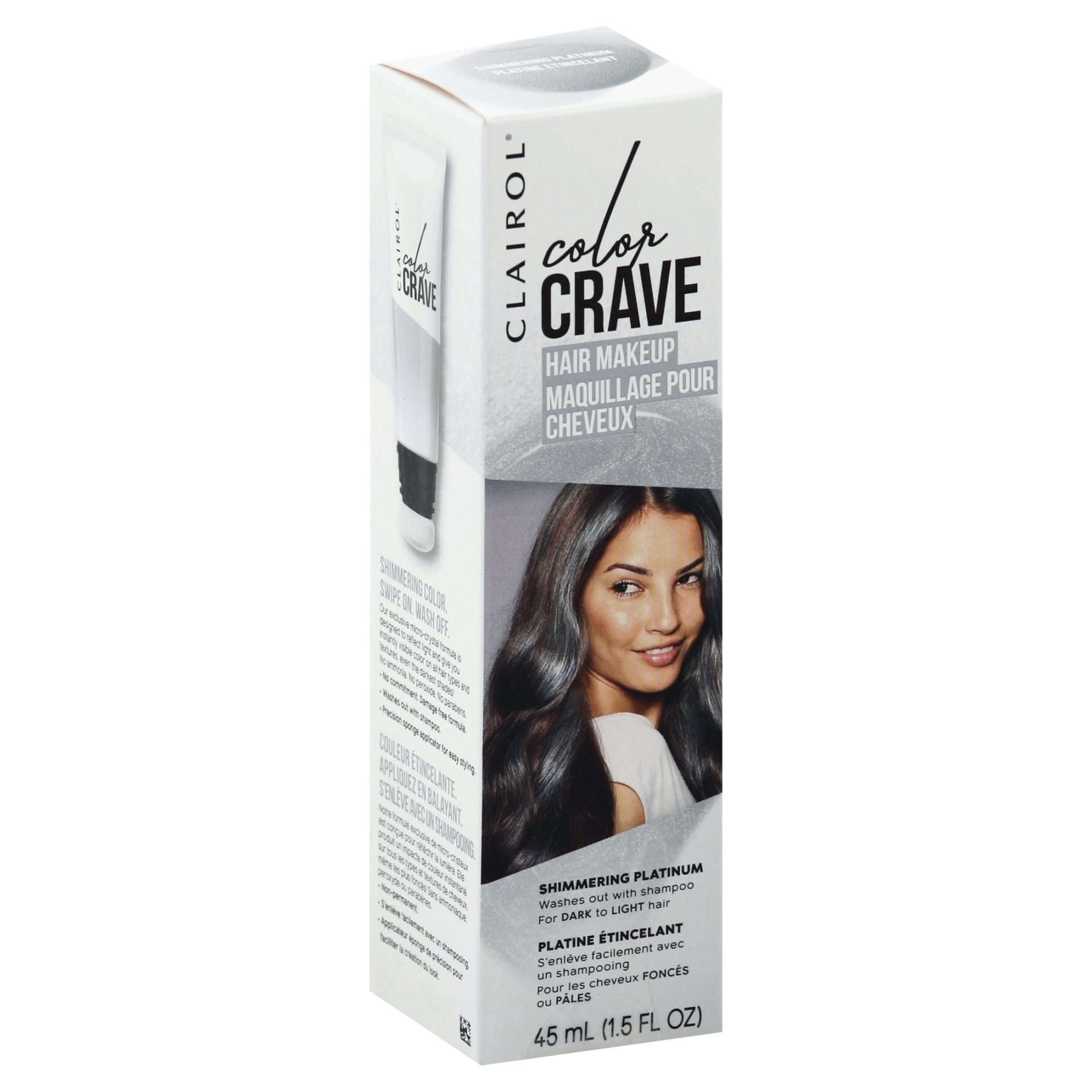 slide 1 of 5, Clairol Color Crave Hair Makeup Platinum, 1 ct