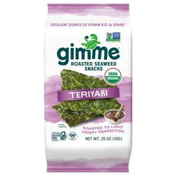 gimme Seaweed Organic Premium Roasted Seaweed Snack, Teriyaki- 0.35 oz