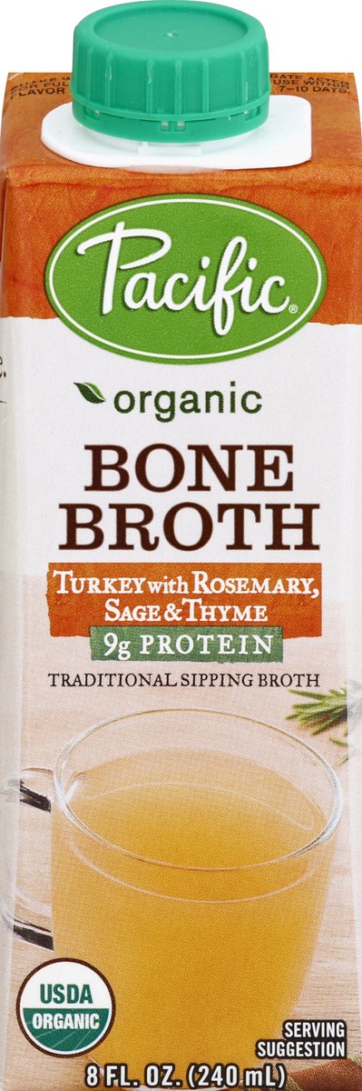 slide 4 of 4, Pacific Organic Turkey Bone Broth with Rosemary, Sage & Thyme, 8 fl oz