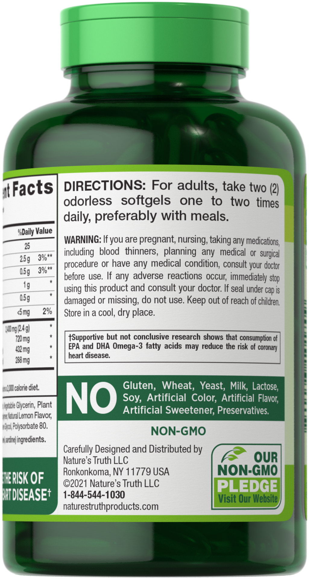 slide 4 of 4, Nature's Truth Odorless Fish Oil 2,400 mg, 90 ct