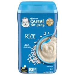 Gerber Stage 1 Baby Food, Baby Rice Cereal, Gerber Cereal For Baby, Infant Cereal