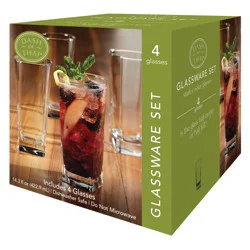 Dash of That Stemless Champagne Glassware Set - 4 Pack - Clear