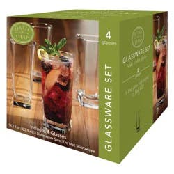 Dash of That Stemless Champagne Glassware Set - 4 Pack - Clear