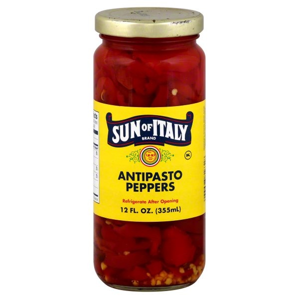 slide 1 of 1, Sun of Italy Antipasto Peppers, 12 oz