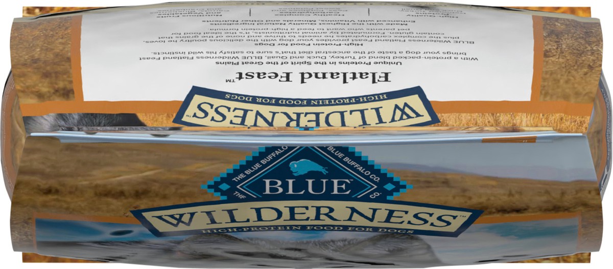 slide 12 of 13, Blue Buffalo Wilderness Flatland Feast High Protein, Natural Dry Dog Food with Turkey, Quail & Duck 4-lb, 4 lb