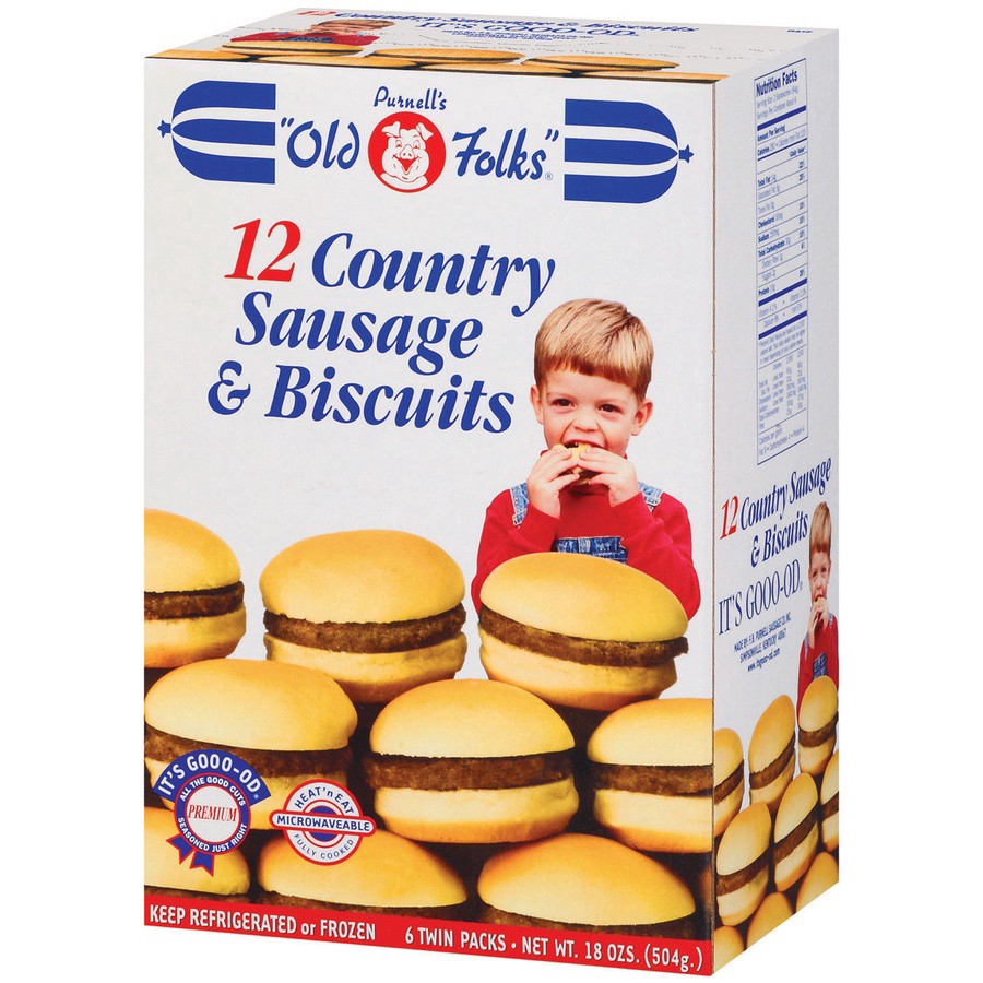 slide 5 of 8, Purnell's "Old Folks" Old Folks Saus & Biscuits, 18 oz