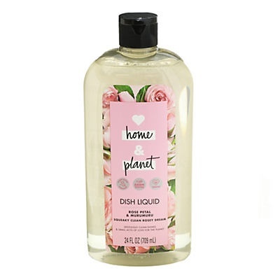 slide 1 of 1, Love Home and Planet Rose Petal & Murumuru Liquid Dish Soap&nbsp;, 24 oz