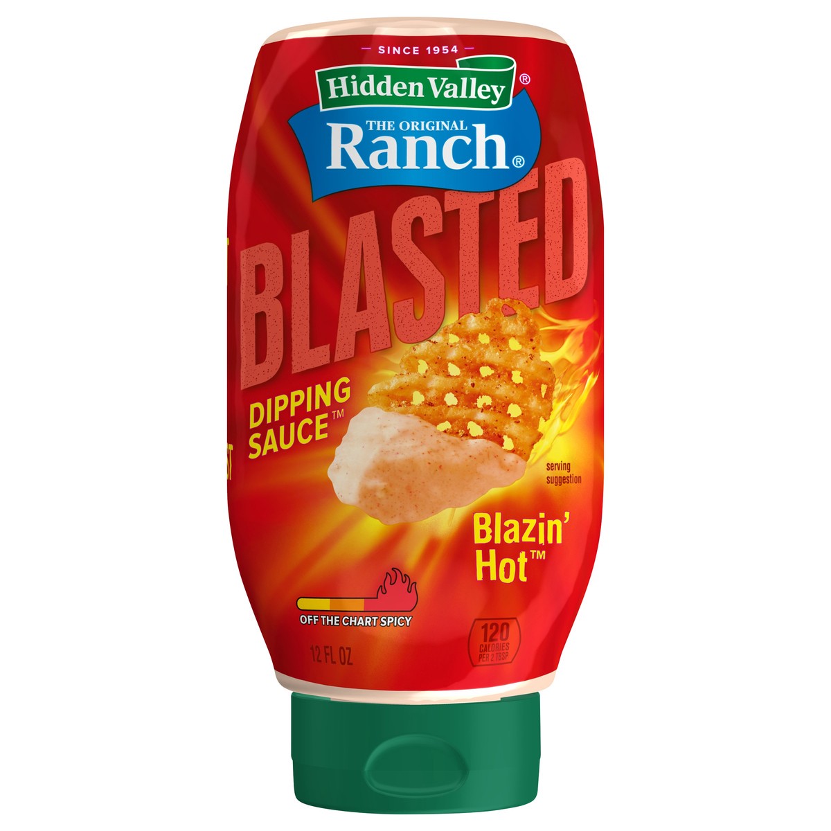 slide 1 of 4, Hidden Valley The Original Ranch Blasted Blazin' Hot Dipping Sauce 12 oz, 12 oz