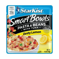 StarKist Smart Bowls Zesty Lemon Pasta and Beans with Tuna Pouch