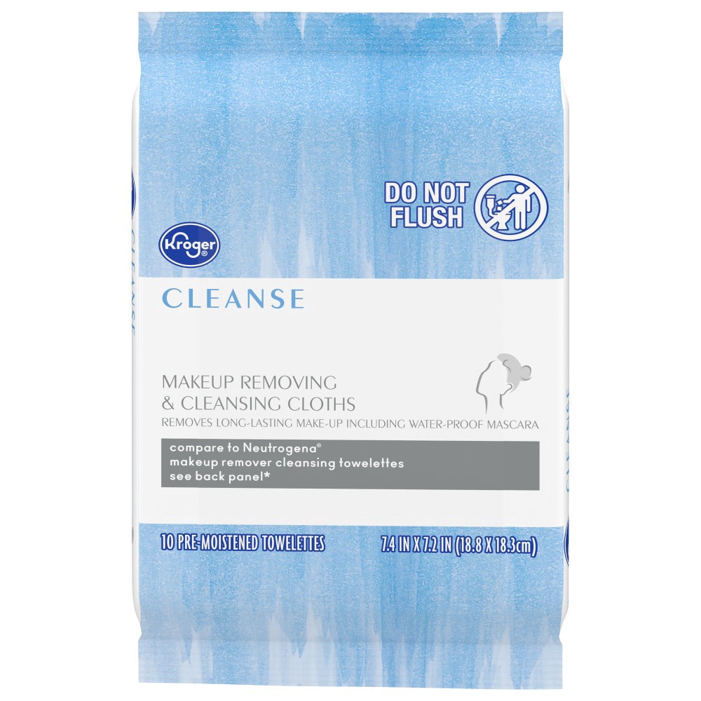 slide 2 of 3, Kroger Makeup Removing & Cleansing Cloths, 10 ct