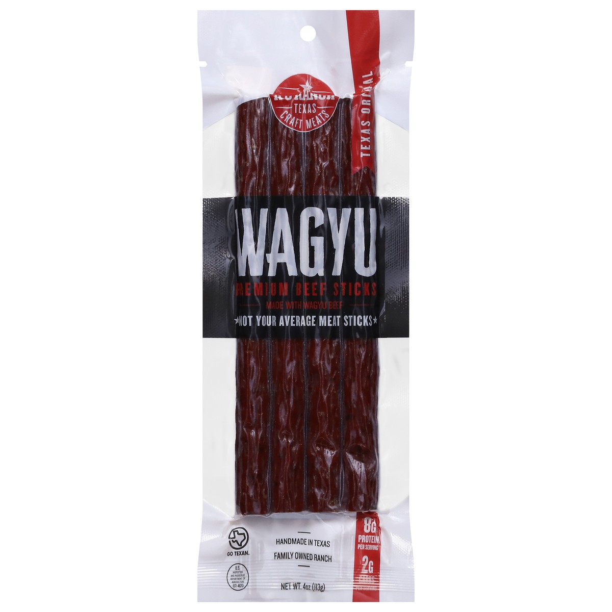 slide 1 of 13, R-C Ranch Texas Craft Meats Premium Wagyu Beef Sticks 4 oz, 4 oz