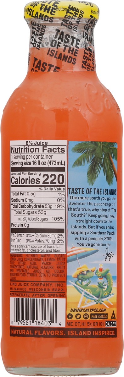 slide 4 of 9, Calypso® lemonade, southern peach - 16 fl oz, 20 fl oz