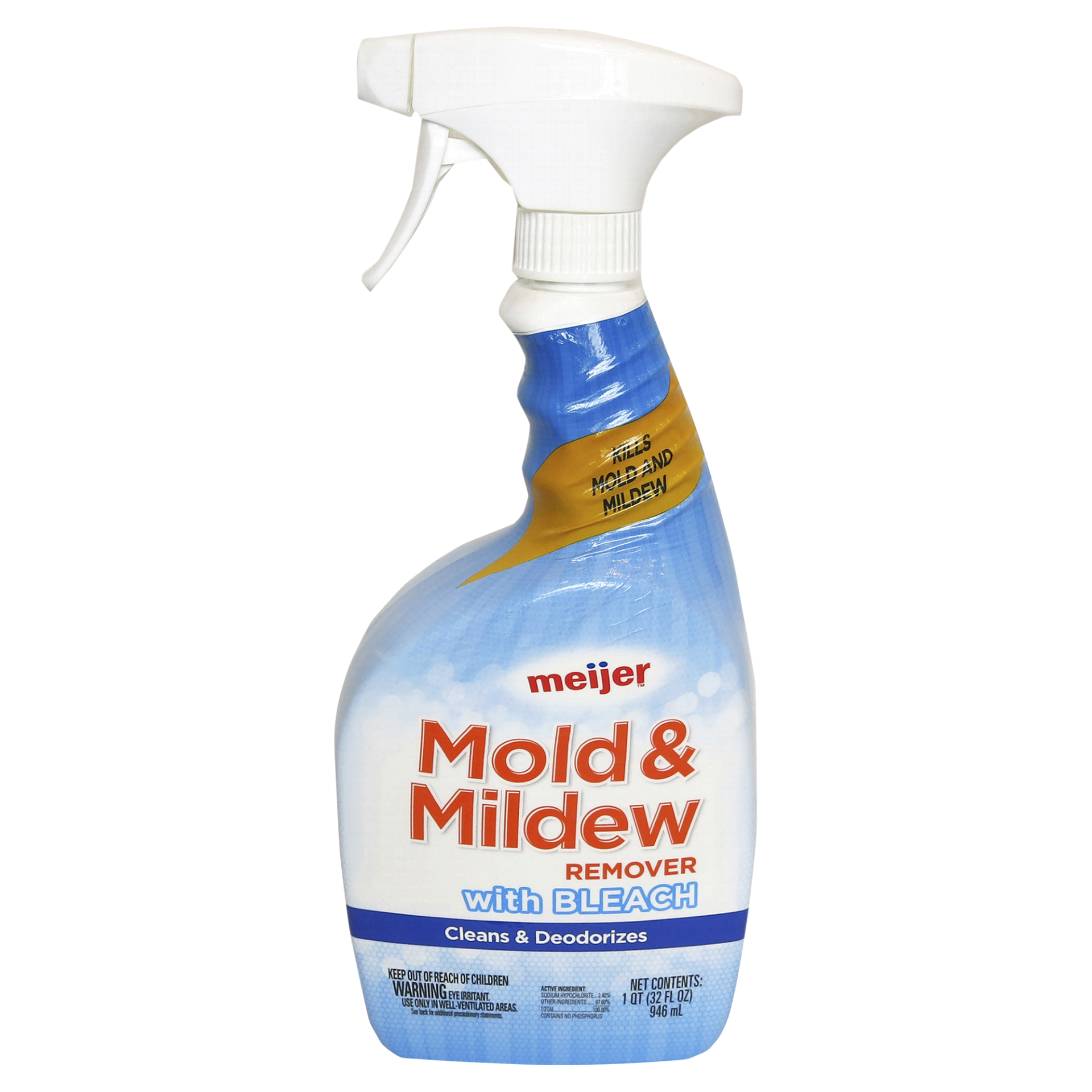 slide 1 of 1, Meijer Mold & Mildew Remover With Bleach, 32 oz