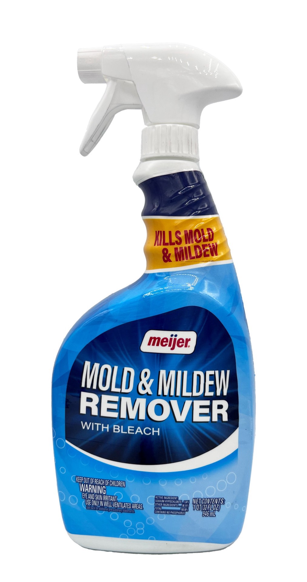 slide 1 of 5, Meijer Mold & Mildew Remover With Bleach, 32 oz