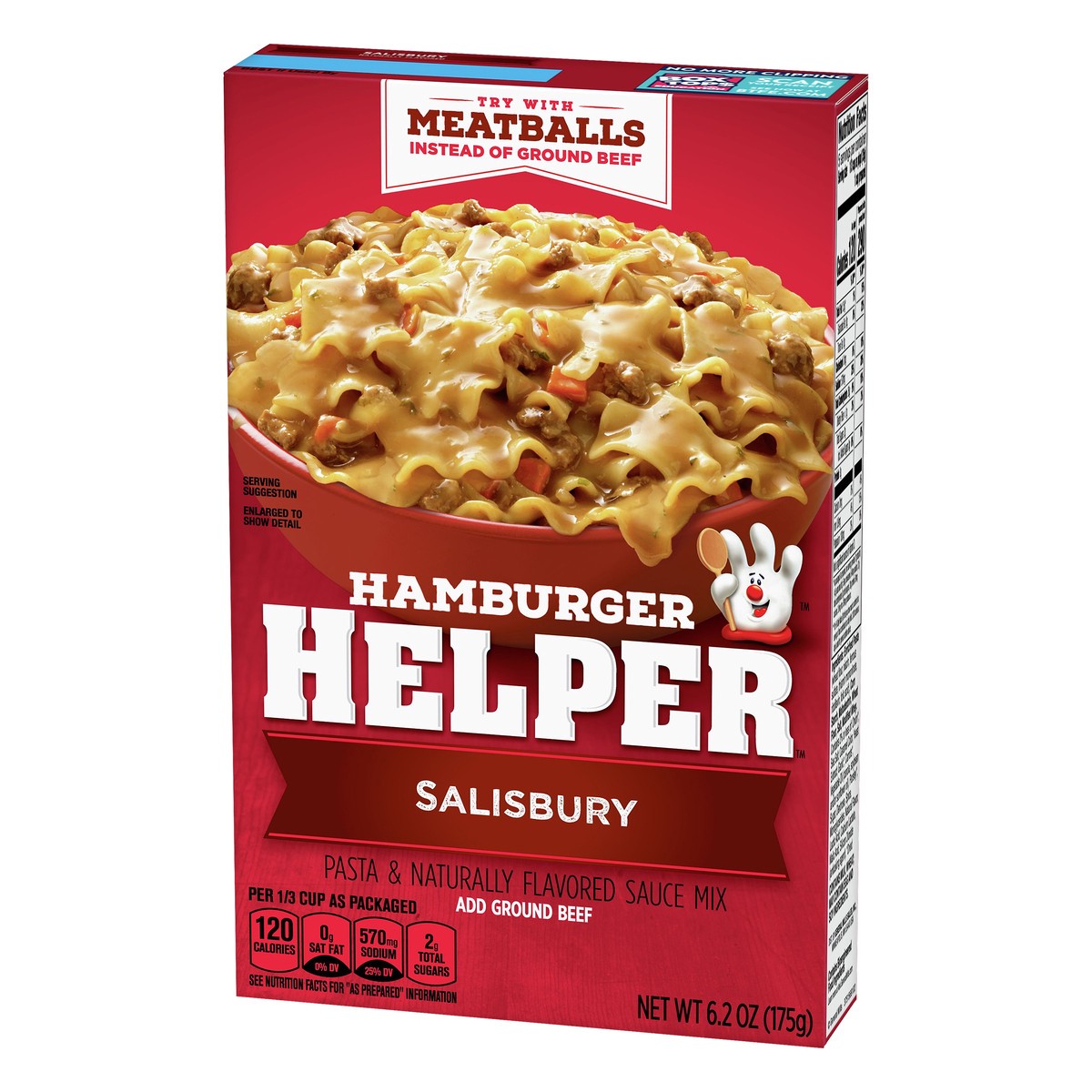 slide 3 of 9, Hamburger Helper Salisbury Pasta & Sauce Mix 6.2 oz, 6.2 oz