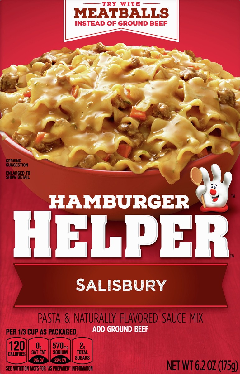 slide 6 of 9, Hamburger Helper Salisbury Pasta & Sauce Mix 6.2 oz, 6.2 oz