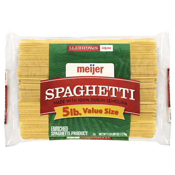 slide 1 of 1, Meijer Spaghetti Value Size, 80 oz