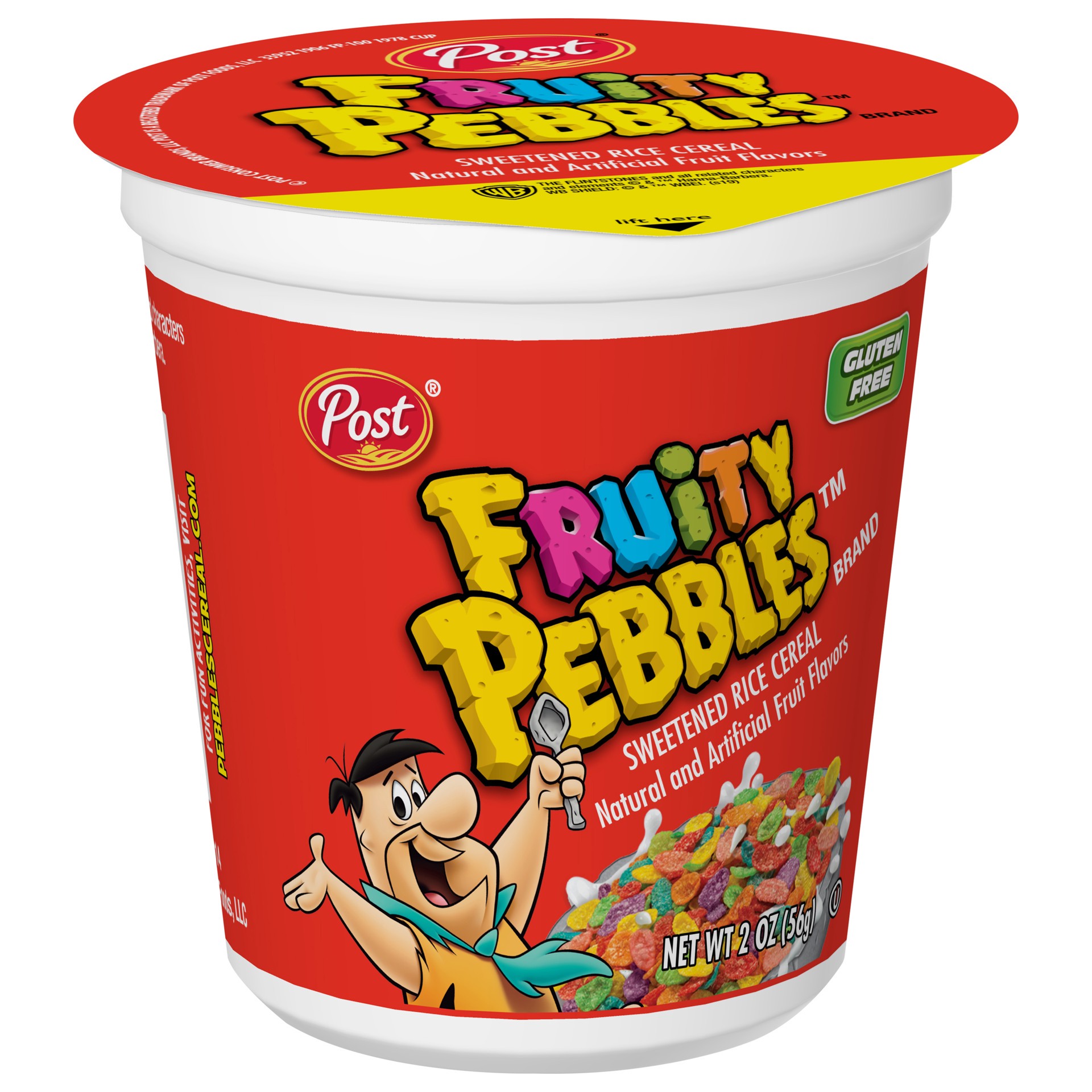 slide 5 of 5, Post Fruity PEBBLES Cereal, 2 OZ Cereal Cup, 2 oz