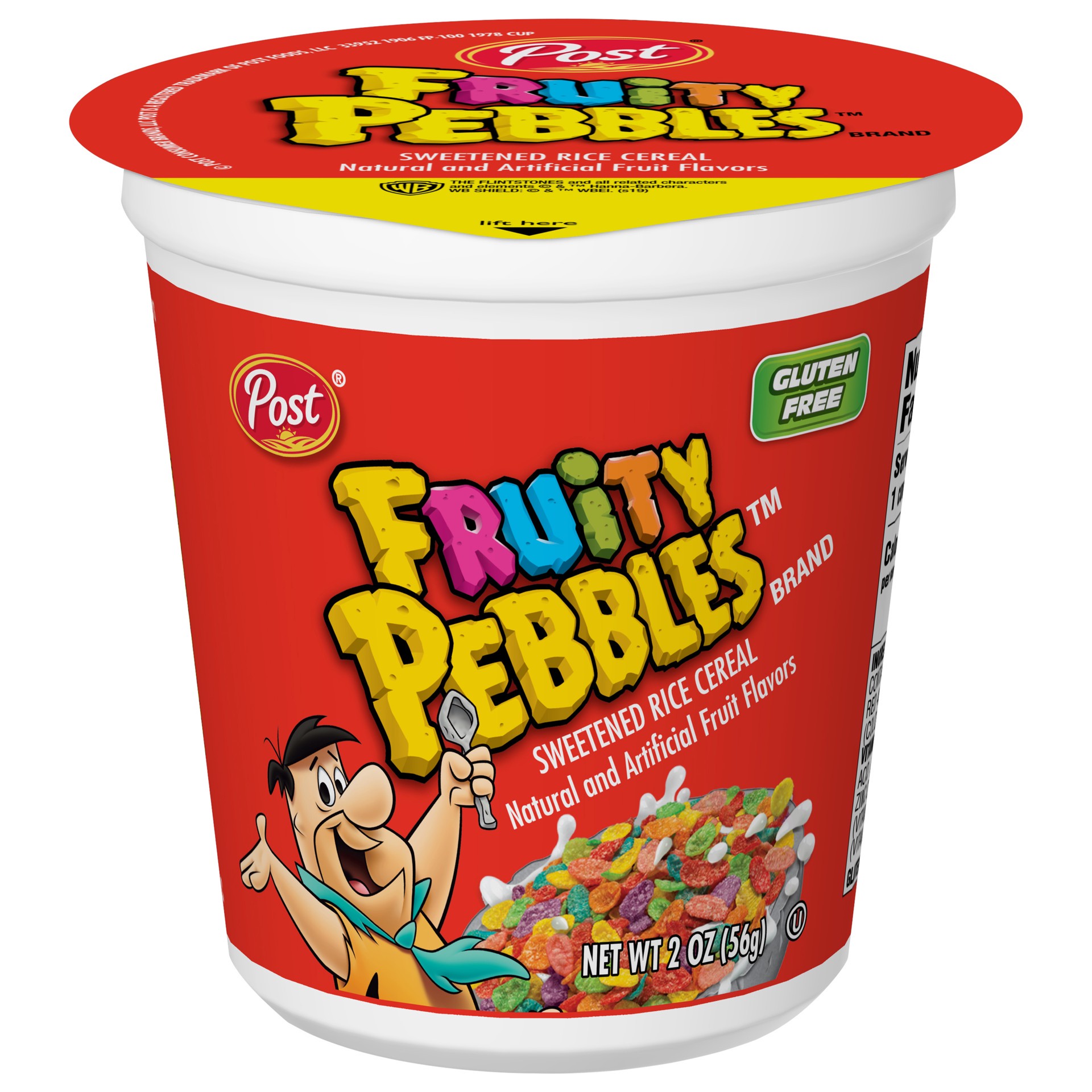 slide 4 of 5, Post Fruity PEBBLES Cereal, 2 OZ Cereal Cup, 2 oz