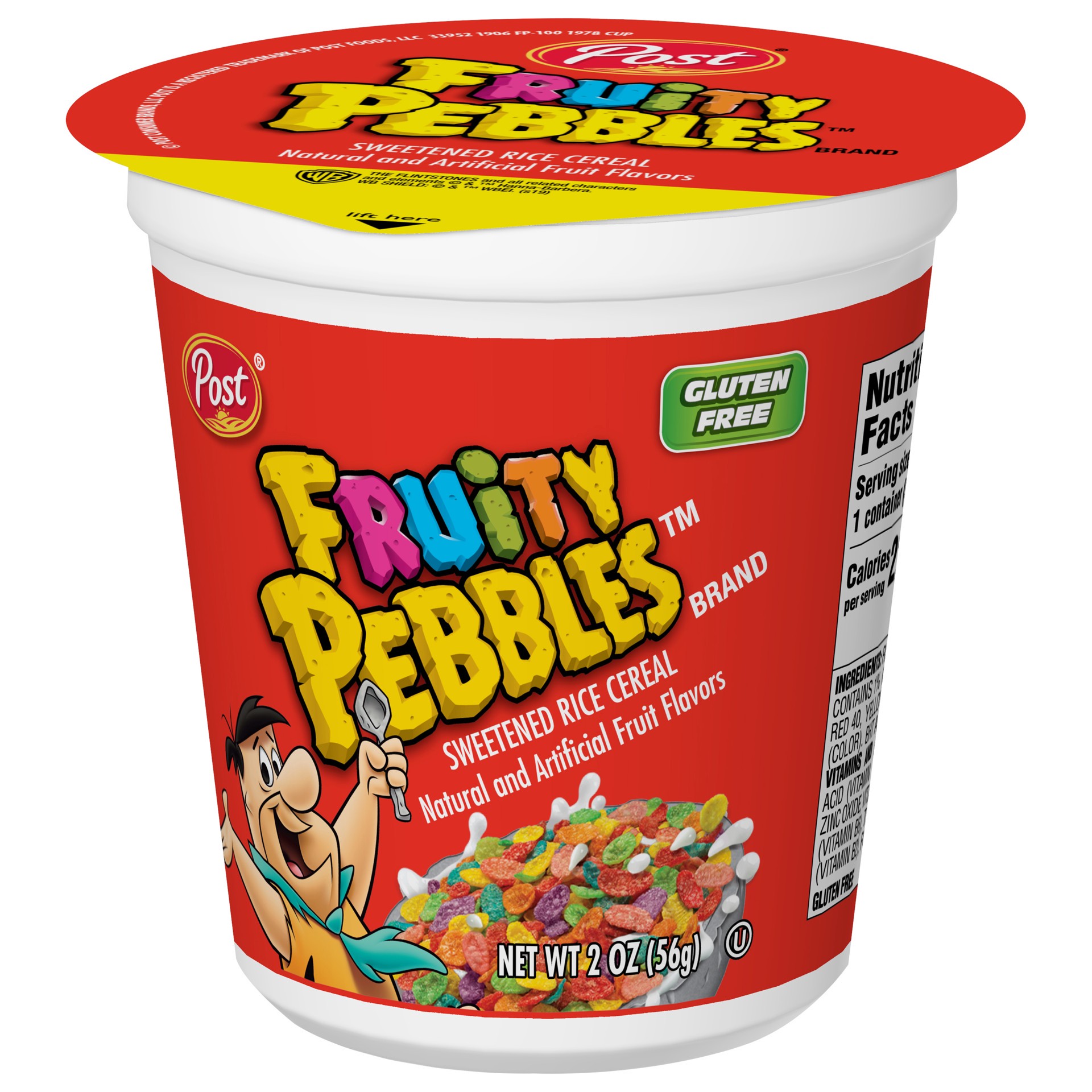 slide 2 of 5, Post Fruity PEBBLES Cereal, 2 OZ Cereal Cup, 2 oz