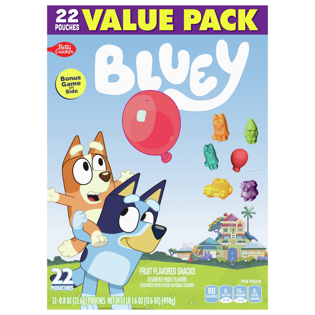 slide 12 of 14, Betty Crocker Bluey Fruit Flavored Snacks, Treat Pouches, Gluten Free, 22 ct, 22 ct