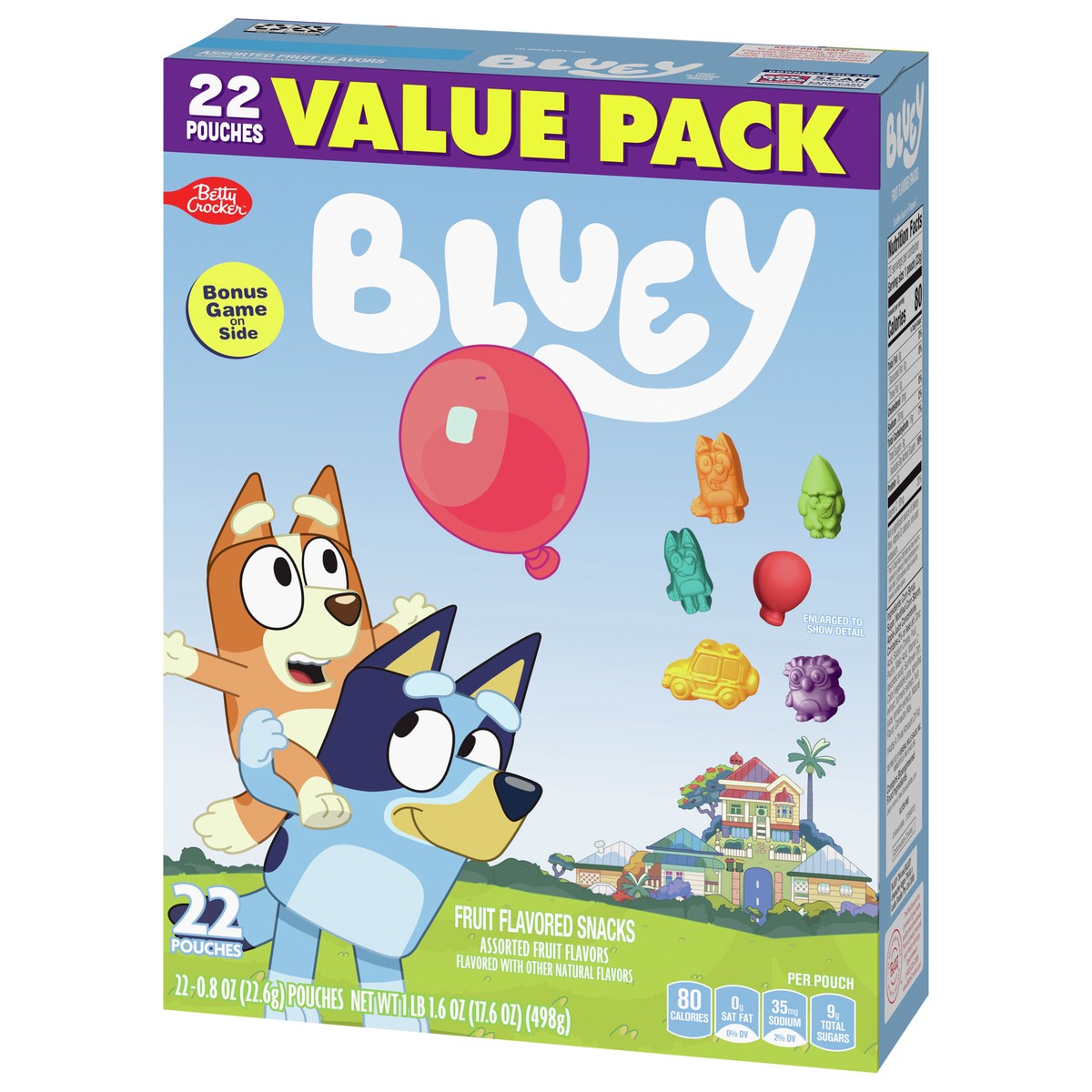 slide 11 of 14, Betty Crocker Bluey Fruit Flavored Snacks, Treat Pouches, Gluten Free, 22 ct, 22 ct