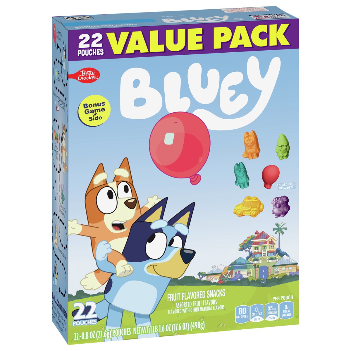 slide 14 of 14, Betty Crocker Bluey Fruit Flavored Snacks, Treat Pouches, Gluten Free, 22 ct, 22 ct