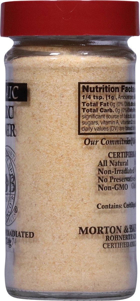 slide 8 of 13, Morton & Bassett Organic Garlic Powder 2.6 oz, 2.6 oz