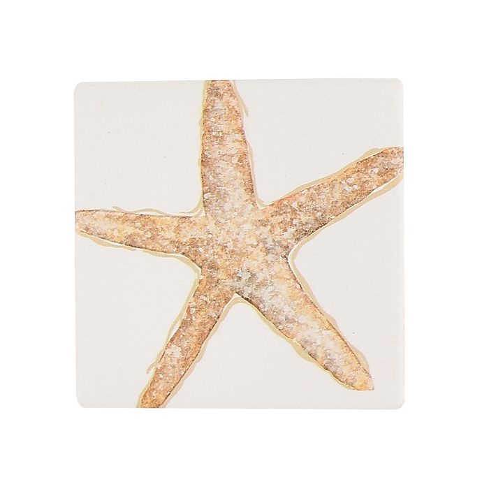 slide 1 of 1, Thirstystone Occasions Elegant Starfish Square Coaster, 1 ct