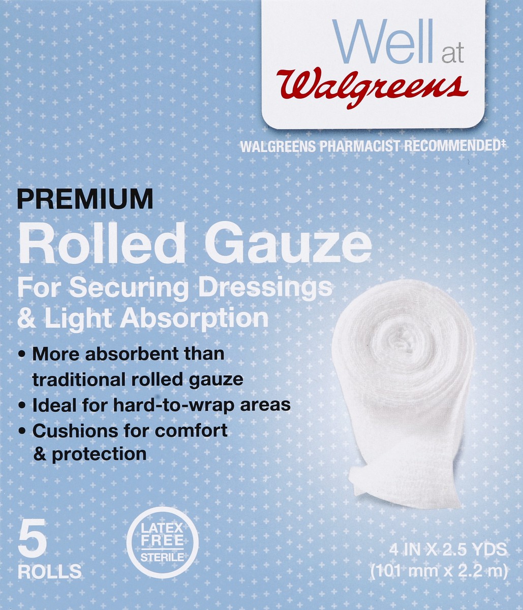 slide 4 of 4, Walgreens Rolled Gauze, 5 ct