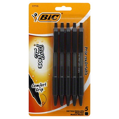 slide 1 of 1, BIC Soft Feel Pen, 5 ct