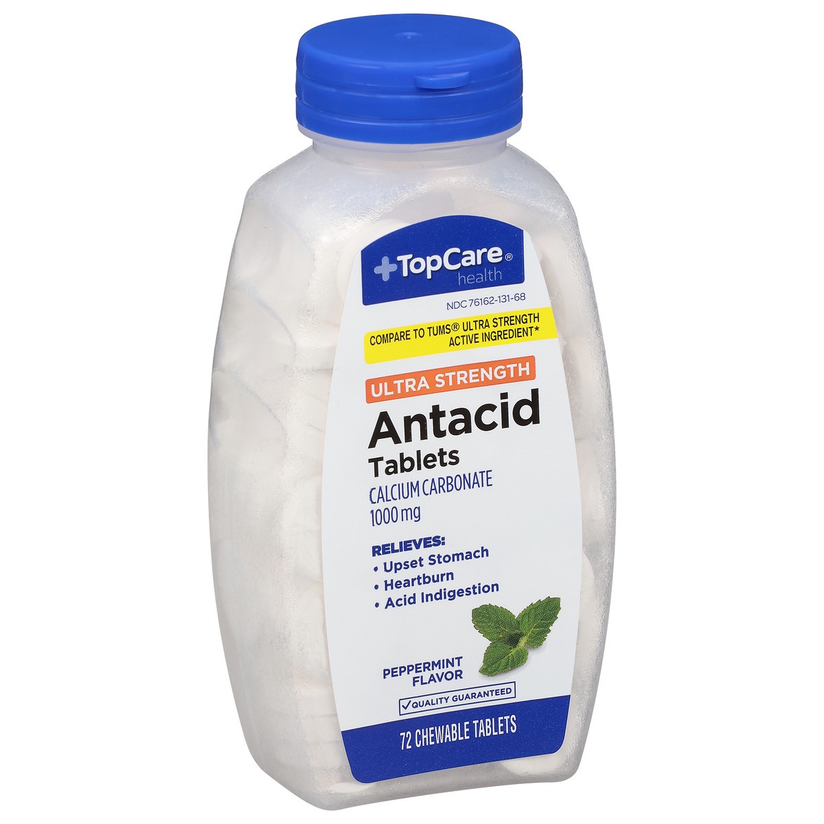 slide 5 of 14, TopCare Health 1000 mg Ultra Strength Peppermint Flavor Antacid 72 Tablets, 72 ct