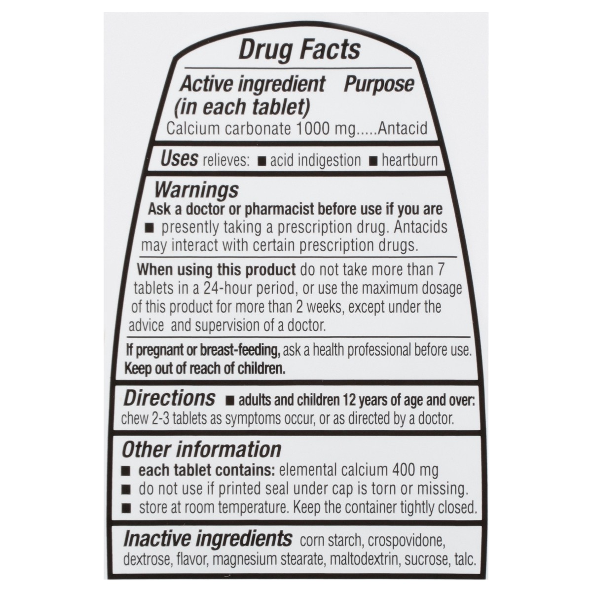 slide 4 of 14, TopCare Health 1000 mg Ultra Strength Peppermint Flavor Antacid 72 Tablets, 72 ct