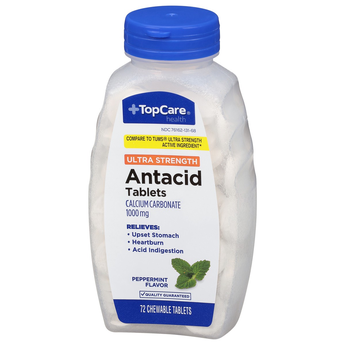 slide 10 of 14, TopCare Health 1000 mg Ultra Strength Peppermint Flavor Antacid 72 Tablets, 72 ct