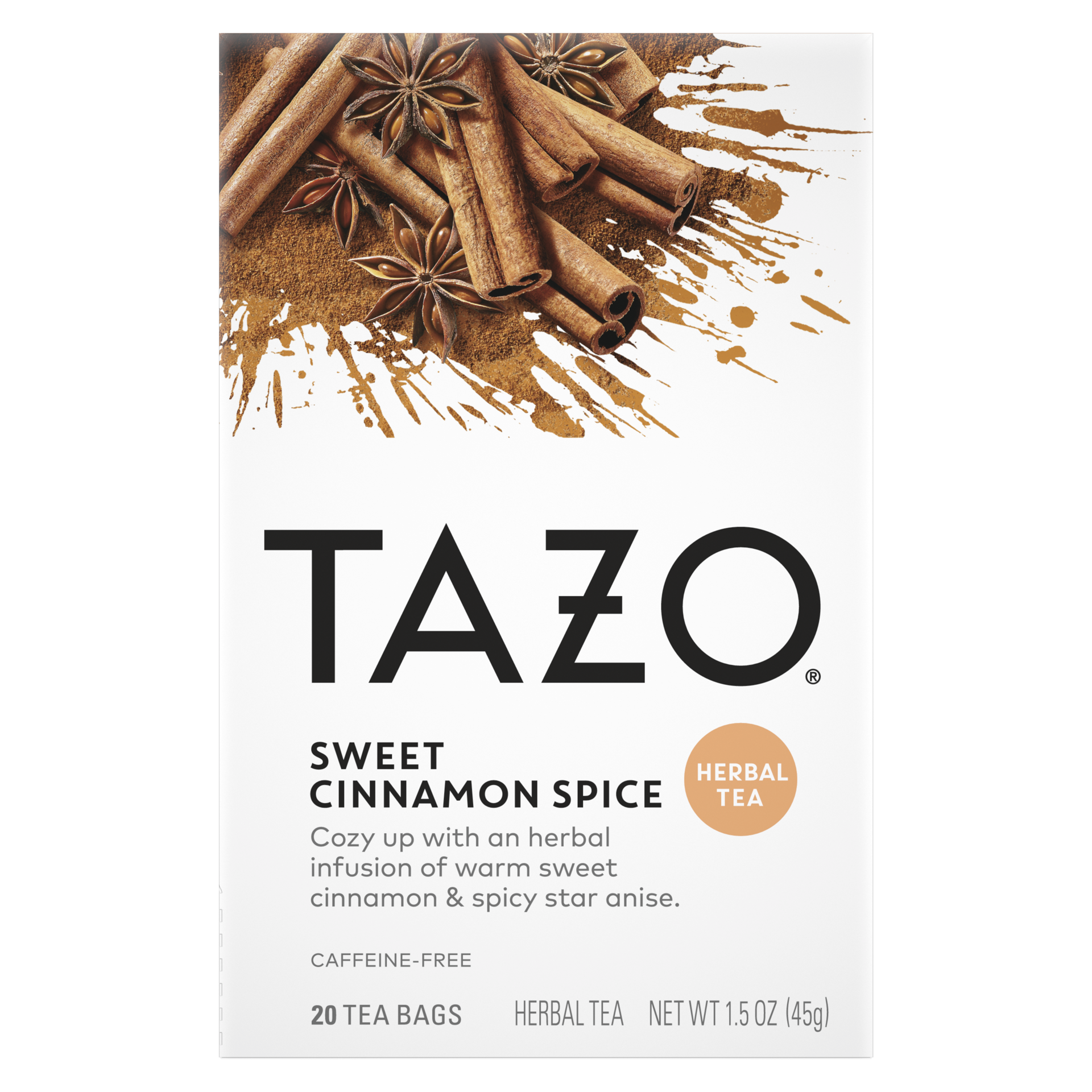slide 3 of 4, TAZO Herbal Tea Tea Bags Sweet Cinnamon Spice Flavored Tea, 20 Tea Bags, 20 ct