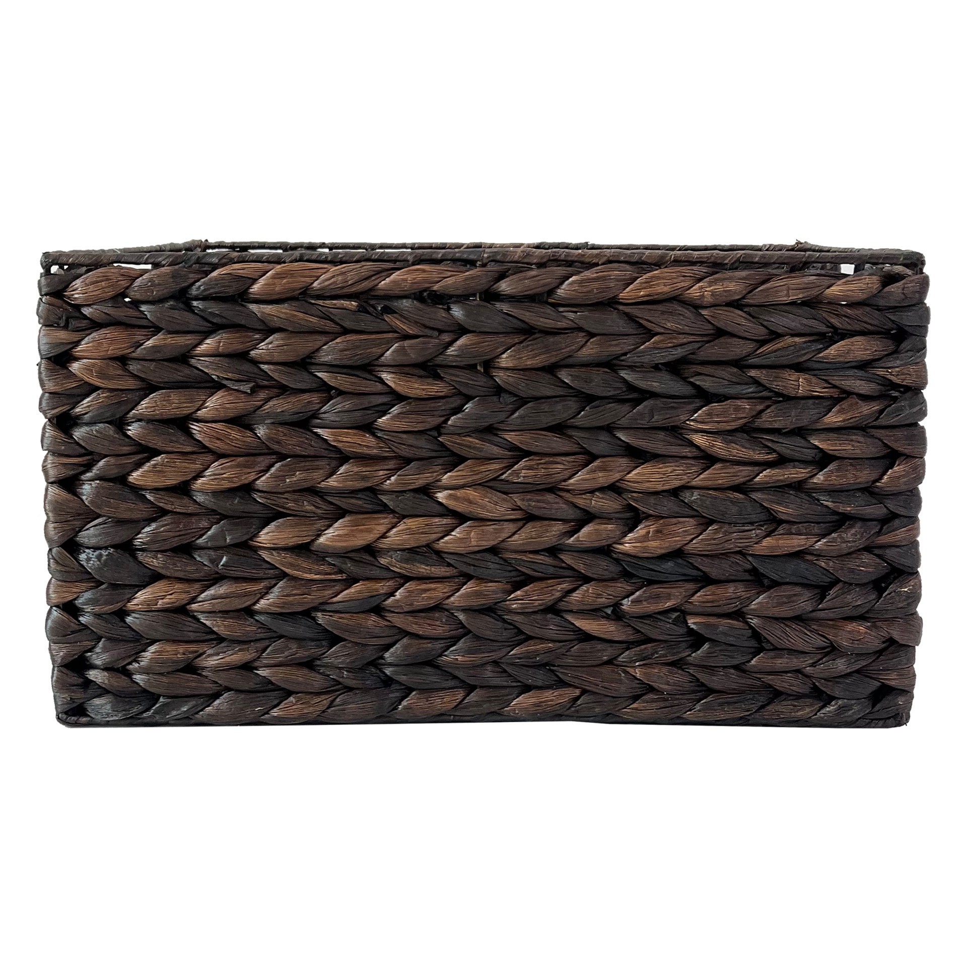 slide 2 of 3, Large Espresso Rectangle Woven Basket By Ashland, 17 in x 12 in x 9.5 in