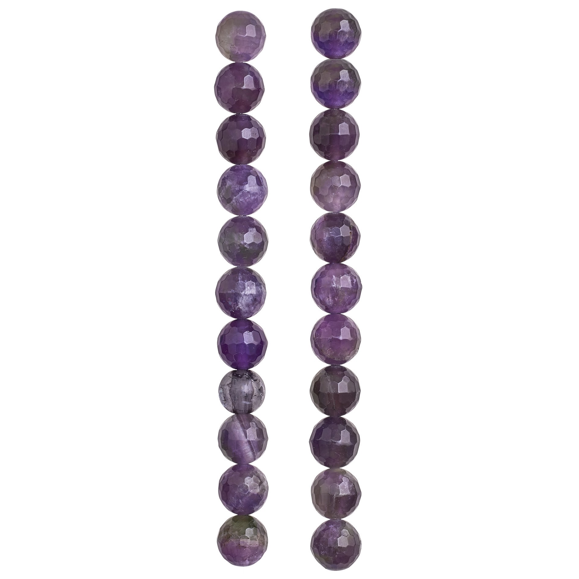 slide 3 of 3, Faceted Amethyst Round Beads, 8mm By Bead Landing, 8mm