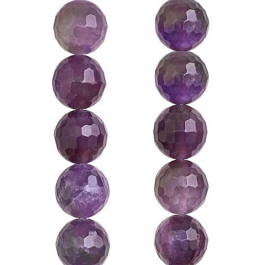 slide 1 of 3, Faceted Amethyst Round Beads, 8mm By Bead Landing, 8mm