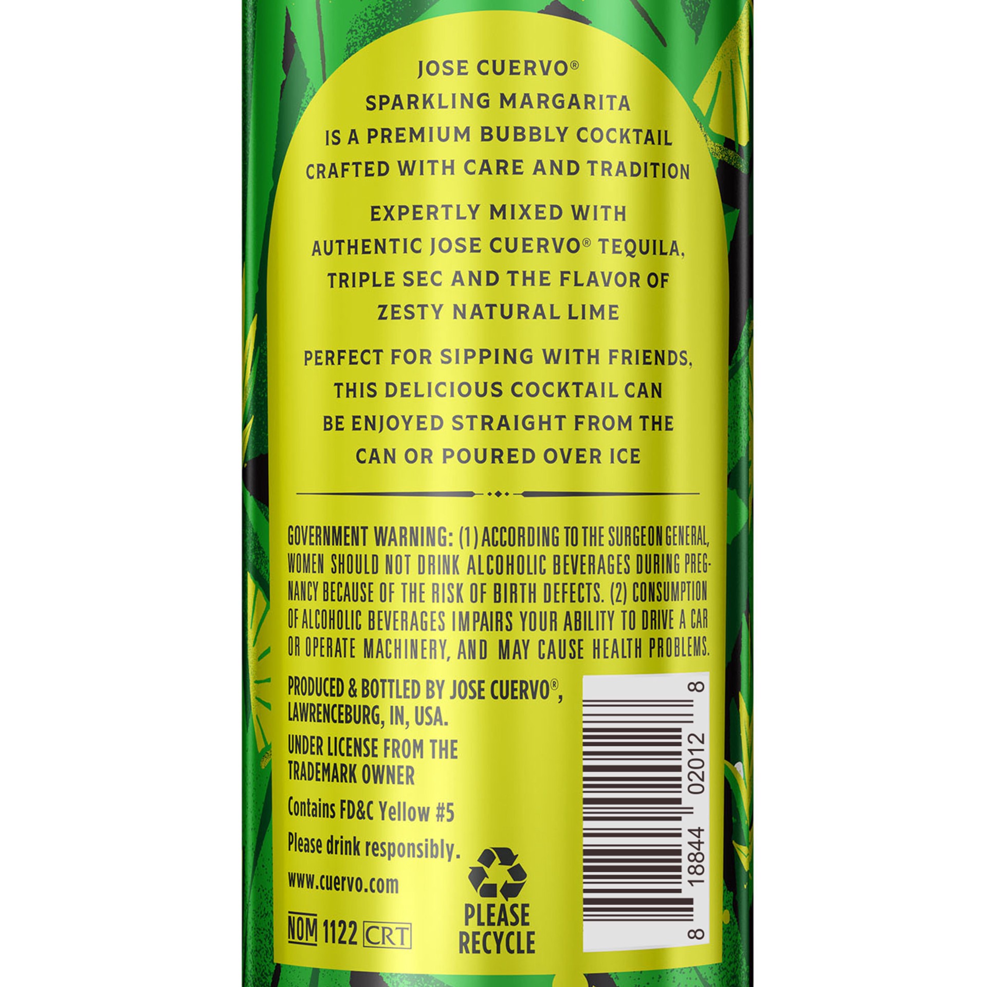 slide 6 of 7, Jose Cuervo Sparkling Margarita Cocktails 4 - 12 fl oz Cans, 4 ct